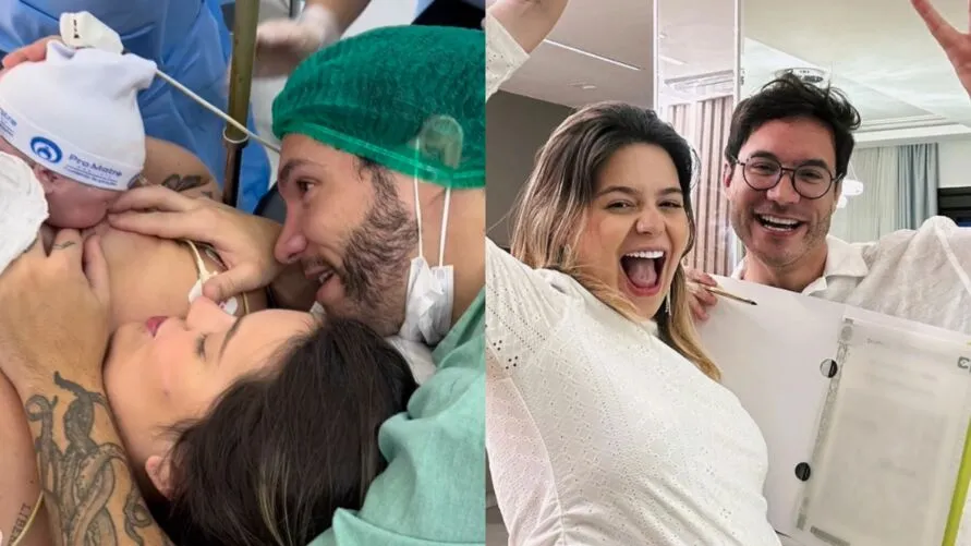 Eliezer e Viih Tube com a filha