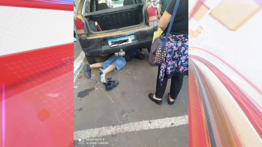 Acidente na Rua Rio Branco, em Apucarana