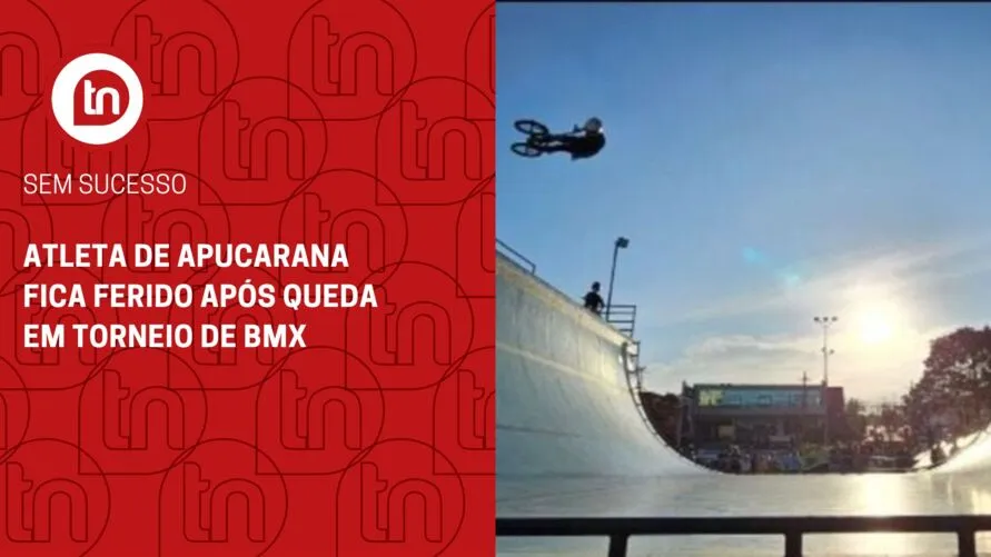 Atleta de Apucarana se machuca durante torneio de BMX