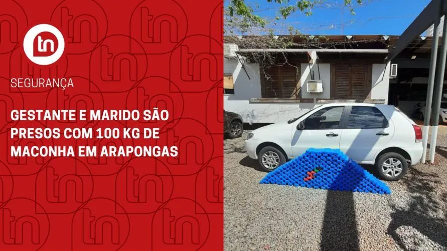 Gestante e marido são presos com 100 kg de maconha em Arapongas