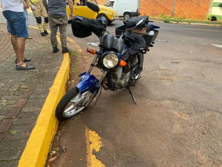 Motociclista foi levado para UPA