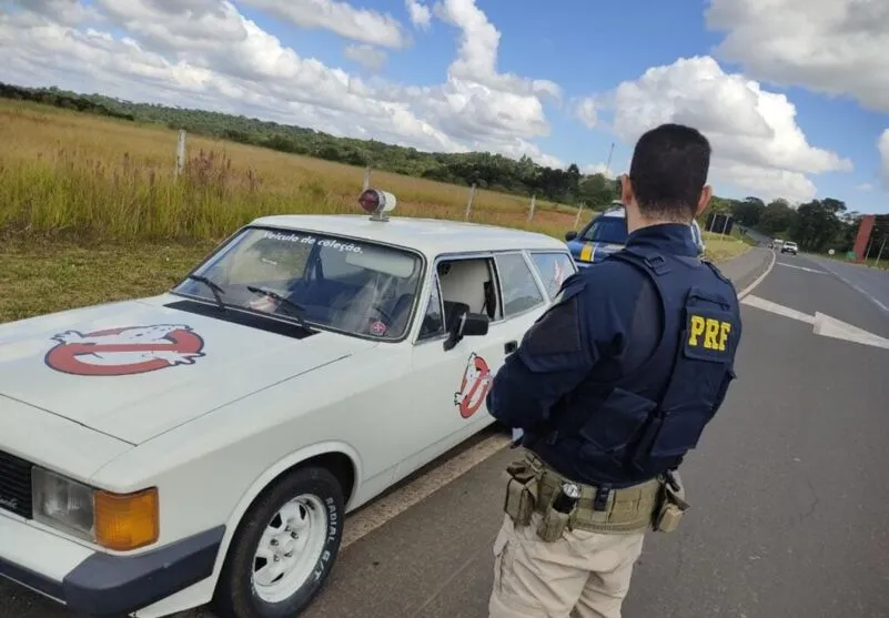 O momento foi registrado pela própria PRF