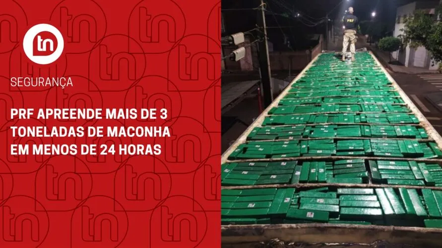 PRF apreende mais de 3 toneladas de maconha em menos de 24 horas