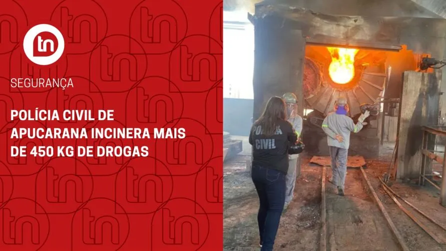 Polícia Civil de Apucarana incinera mais de 450 kg de drogas