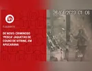 De novo: criminoso 'pesca' jaquetas de couro de vitrine, em Apucarana