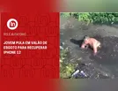 Jovem pula em valão de esgoto para recuperar iPhone