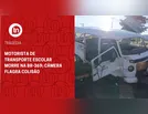 Motorista de transporte escolar morre na BR-369; câmera flagra colisão