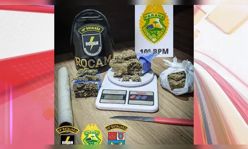 Rocam de Apucarana apreende maconha em casa no Jaçanã; jovem é preso