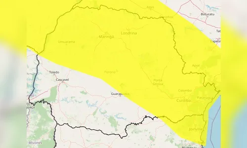 Atenção: Inmet divulga alerta de tempestade no PR nesta segunda-feira