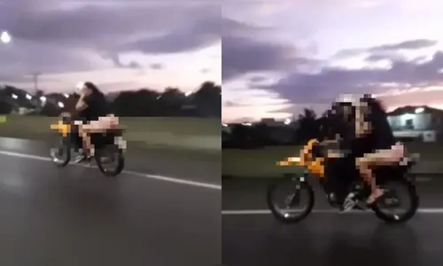 Viralizou: mulher seminua é flagrada na garupa de moto na BR-101