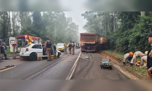 BR-376: Motorista dorme no volante e invade pista contrária