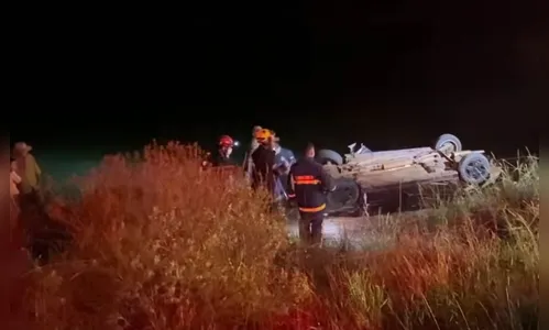 Motorista morre em capotamento de carro na PR-487, em Manoel Ribas