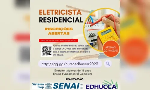 Edhucca abre inscrições para o Curso Eletricista Residencial