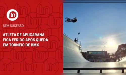 Atleta de Apucarana se machuca durante torneio de BMX