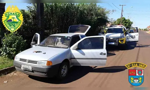 PM recupera carro furtado e apreende adolescente em Ivaiporã