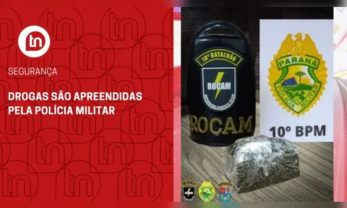 Drogas são apreendidas pela Polícia Militar