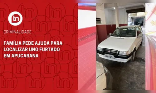 Família pede ajuda para localizar uno furtado em Apucarana