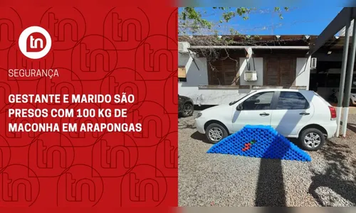 Gestante e marido são presos com 100 kg de maconha em Arapongas
