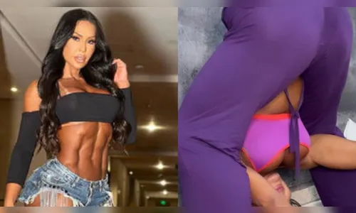 Gracyanne Barbosa faz 'pose' bizarra em alongamento e assusta; veja