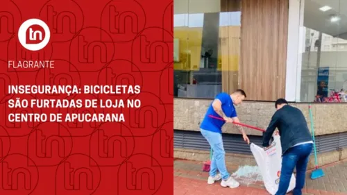 Insegurança: bicicletas são furtadas de loja no centro de Apucarana