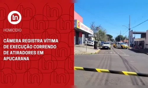 Jovem é morto a tiros em Apucarana; câmera registra o crime