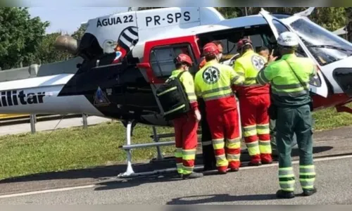 Mãe dá à luz em rodovia e precisa ser resgatada de helicóptero