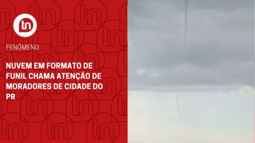 Nuvem em formato de funil chama atenção de moradores de cidade do PR