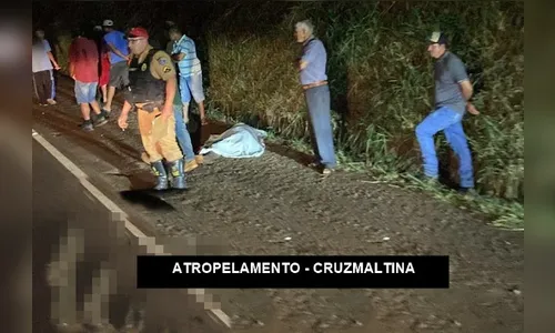 Homem morre atropelado na PR-272 em Cruzmaltina