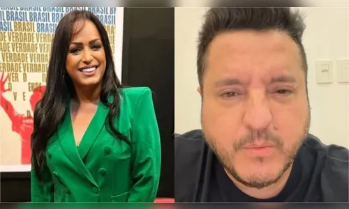 O cantor fez uma pergunta indelicada à repórter durante uma entrevista ao “TV Fama”