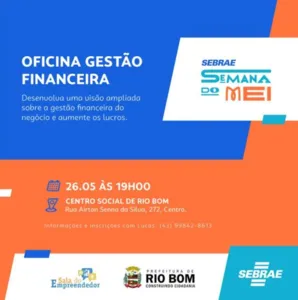 O evento acontece no dia 26 de maio, às 19 horas, no Centro Social de Rio Bom.