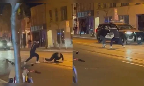 Vídeo: homem se envolve em briga e usa cobra de estimação como chicote