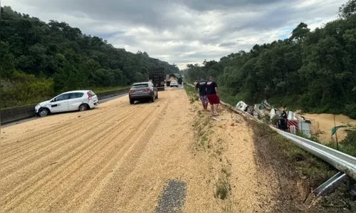 Condutor morre na BR-376 após caminhão cair em ribanceira, no Paraná