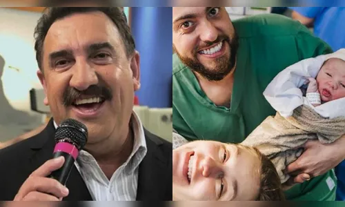 Ratinho apresenta o neto recém-nascido, Davi: 