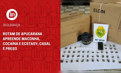 Rotam de Apucarana apreende maconha, cocaína e ecstasy; casal é preso