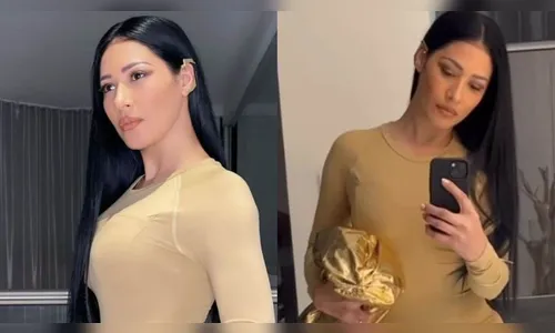 Simaria escolhe vestido muito justo e passa perrengue; veja