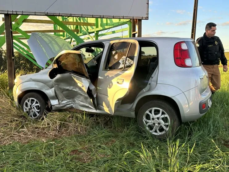 Acidente foi no trevo da Placa Luar