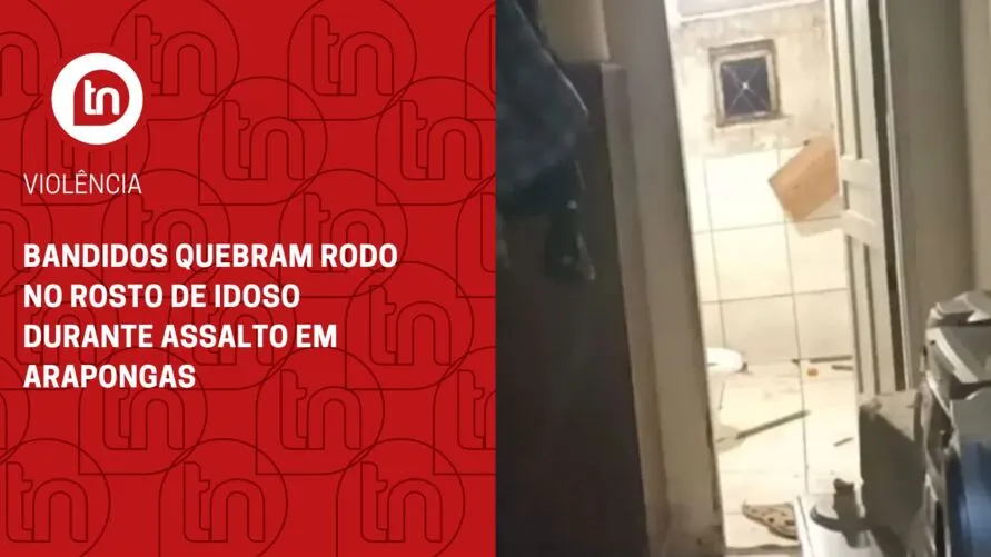 Bandidos quebram rodo no rosto de idoso durante assalto em Arapongas