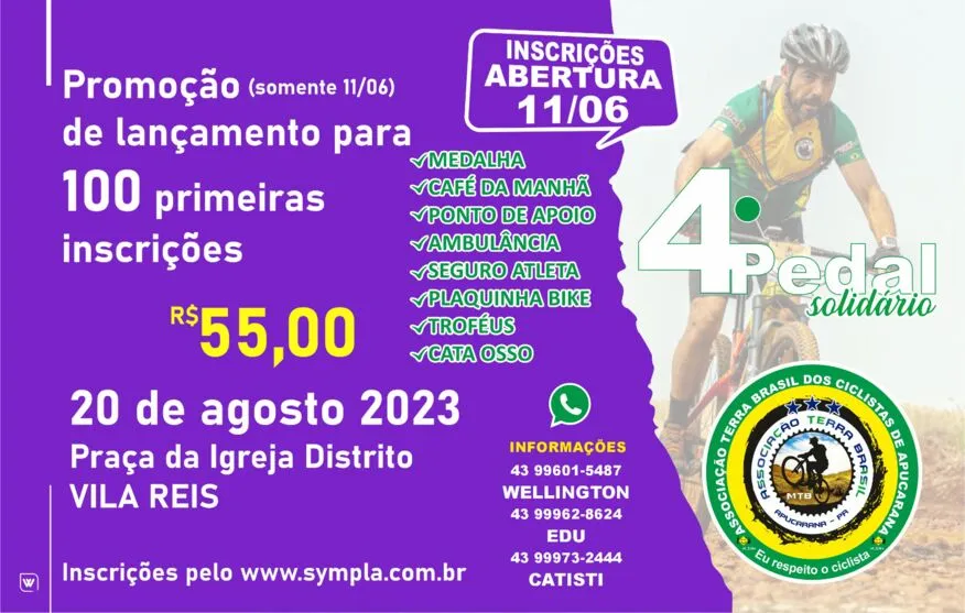 Inscrições estão abertas