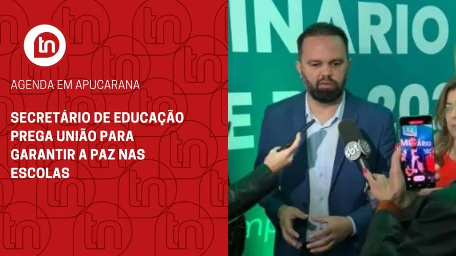 Secretário de Educação prega união para garantir a paz nas escolas