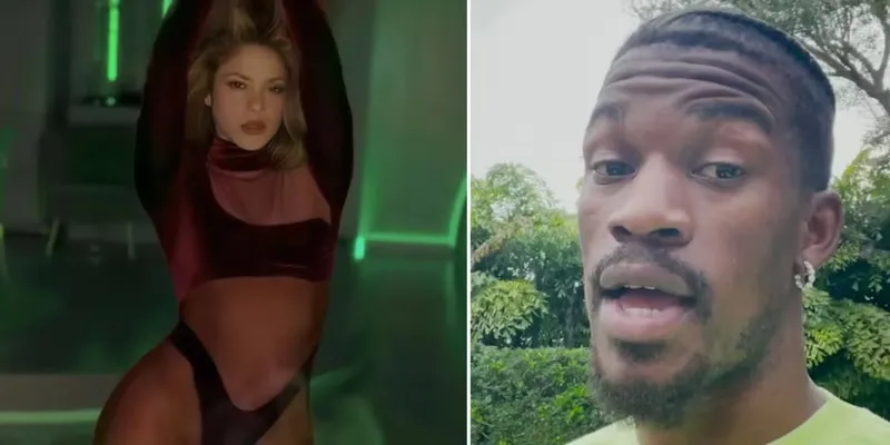 Shakira e  Jimmy Butler, astro do Miami Heat