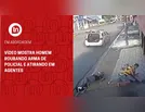 Vídeo mostra homem roubando arma de policial e atirando em agentes