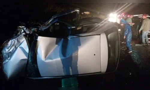 Grave acidente na PR-473 deixa uma vítima fatal e duas feridas