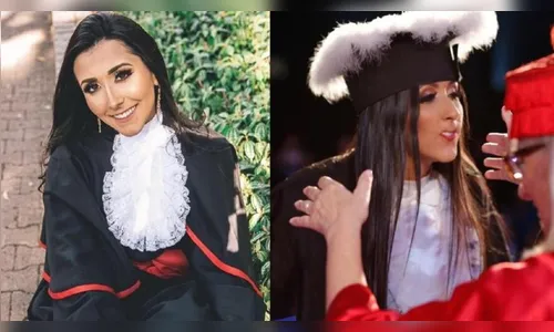 Jovem fica nervosa ao receber diploma e boca 'gruda' na gengiva; vídeo