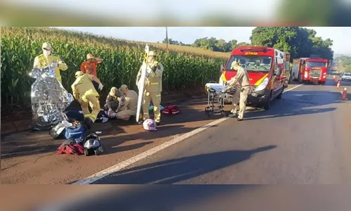 Acidente na PR-317 deixa motociclista em estado grave, em Maringá