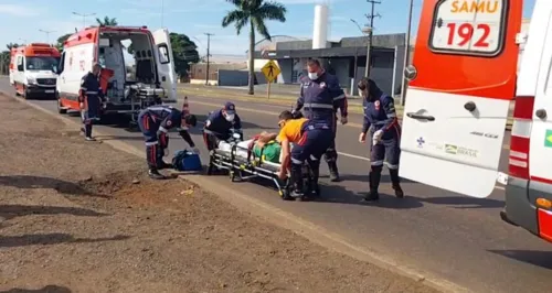 A vítima foi encaminhada para um hospital da cidade