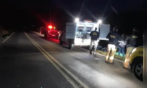 Pedestre morre atropelado por Hilux na PR-487, em Cândido de Abreu
