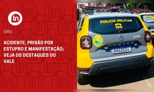 Acidente, prisão por estupro e manifestação: veja os destaques do Vale