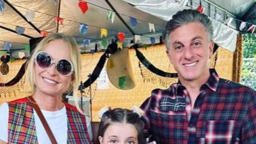 Angélica e Luciano Huck curtem festa junina com Eva