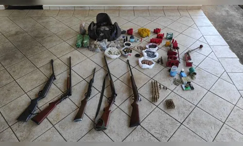 Armas e munições são apreendidas na zona rural de Apucarana