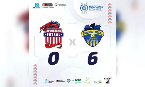 Apucarana Futsal é goleado no Lagoão por 6 a 0